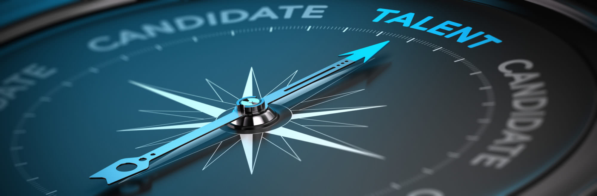 Image suitable for illustration of a recruitment agency or talent acquisition. Abstract compass